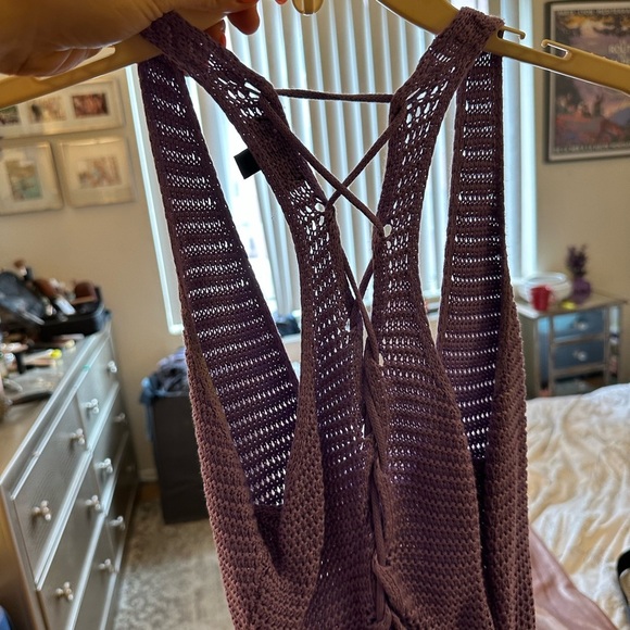 Purple AFRM crocheted crop top - Picture 2 of 3